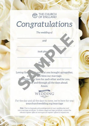 Picture of Wedding Celebration Keepsake Card (10)