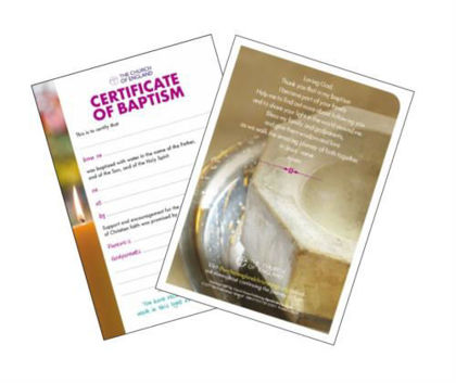 Picture of Baptism Certificate (x20)