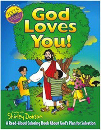 Picture of God loves you colouring book