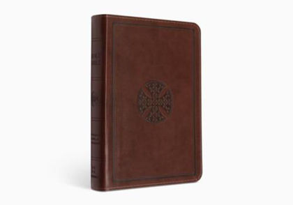 Picture of ESV Large Print Compact Brown Mosaic cross