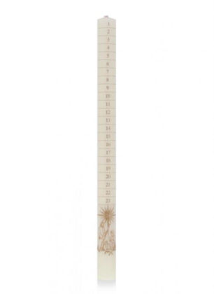 Picture of Numbered Advent candle Ivory 12'' x 7/8''