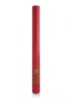 Picture of Numbered Advent candle red 12'' x 7/8''