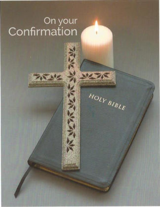 Picture of Bible cross and candle