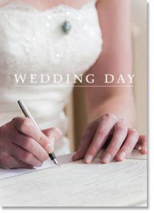 Picture of Bride signing register