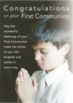 Picture of Boy praying with cross