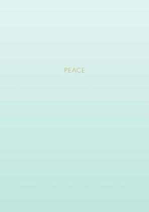 Picture of A5 Notebook, Mint, 'Peace'