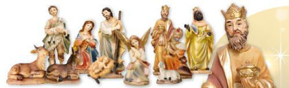 Picture of 4 1/2" nativity set (11 figures)