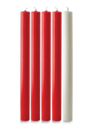 Picture of Advent candles 4 Red 1 White 10'' x 7/8''