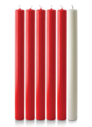 Picture of Advent candles 5 Red 1 White 12'' X 1''