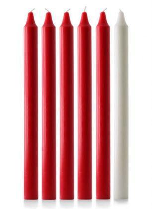 Picture of Advent candles 5 Red 1 White 15'' x 1 1/8''