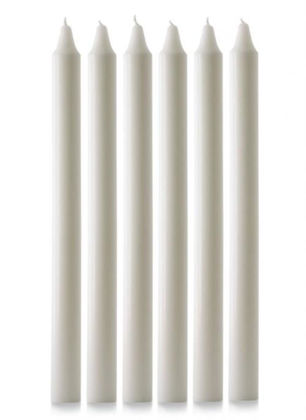 Picture of Advent candles 6 White 15'' x 1 1/8''