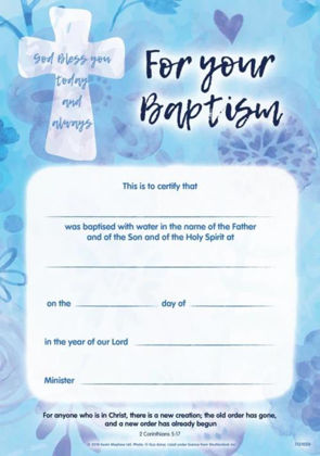 Picture of Baptism certificate - God bless you - Blue (10)