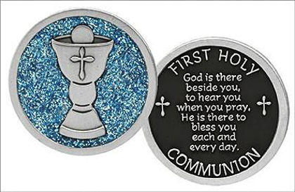 Picture of Pewter pocket token - First communion