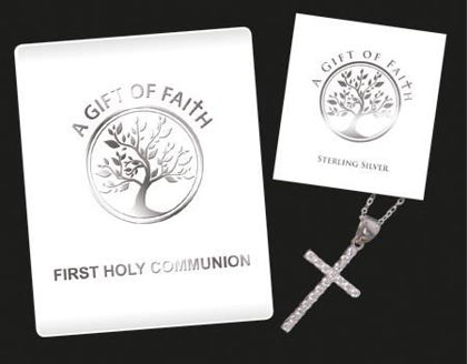 Picture of Communion necklet: Silver cross