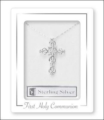 Picture of Communion necklet: Silver cross