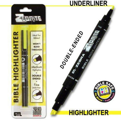 Picture of Double ended highligher - yellow