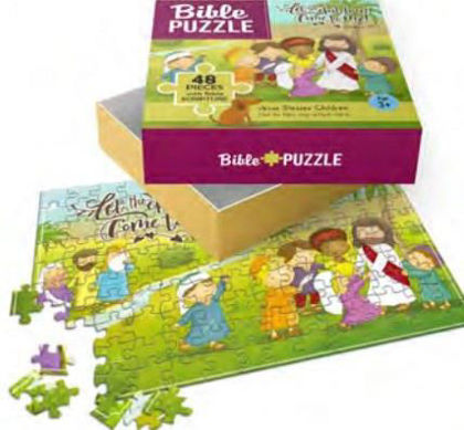 Picture of Bible puzzle: Jesus blesses the children (48pc)