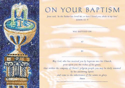 Picture of Baptism certificates - Traditional (x20)