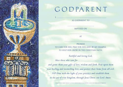 Picture of Godparent certificate - Girl - Traditional (x20)