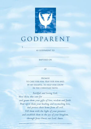 Picture of Godparent certificate - Boy - Contemporary (x20)