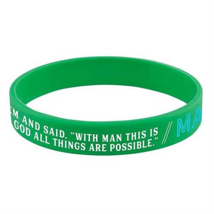 Picture of Matthew 19:26 Silicone Bracelet