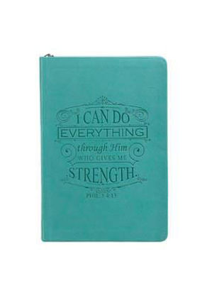 Picture of JL154 Lux Zip Journal: Phil. 4:13/Teal