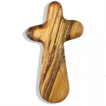 Picture of Olive wood Holding cross 10cm x 6cm